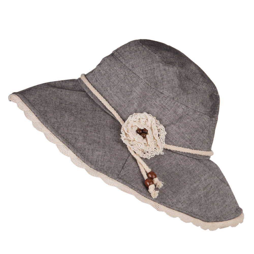 Rose Floral Laced Crushable Hat