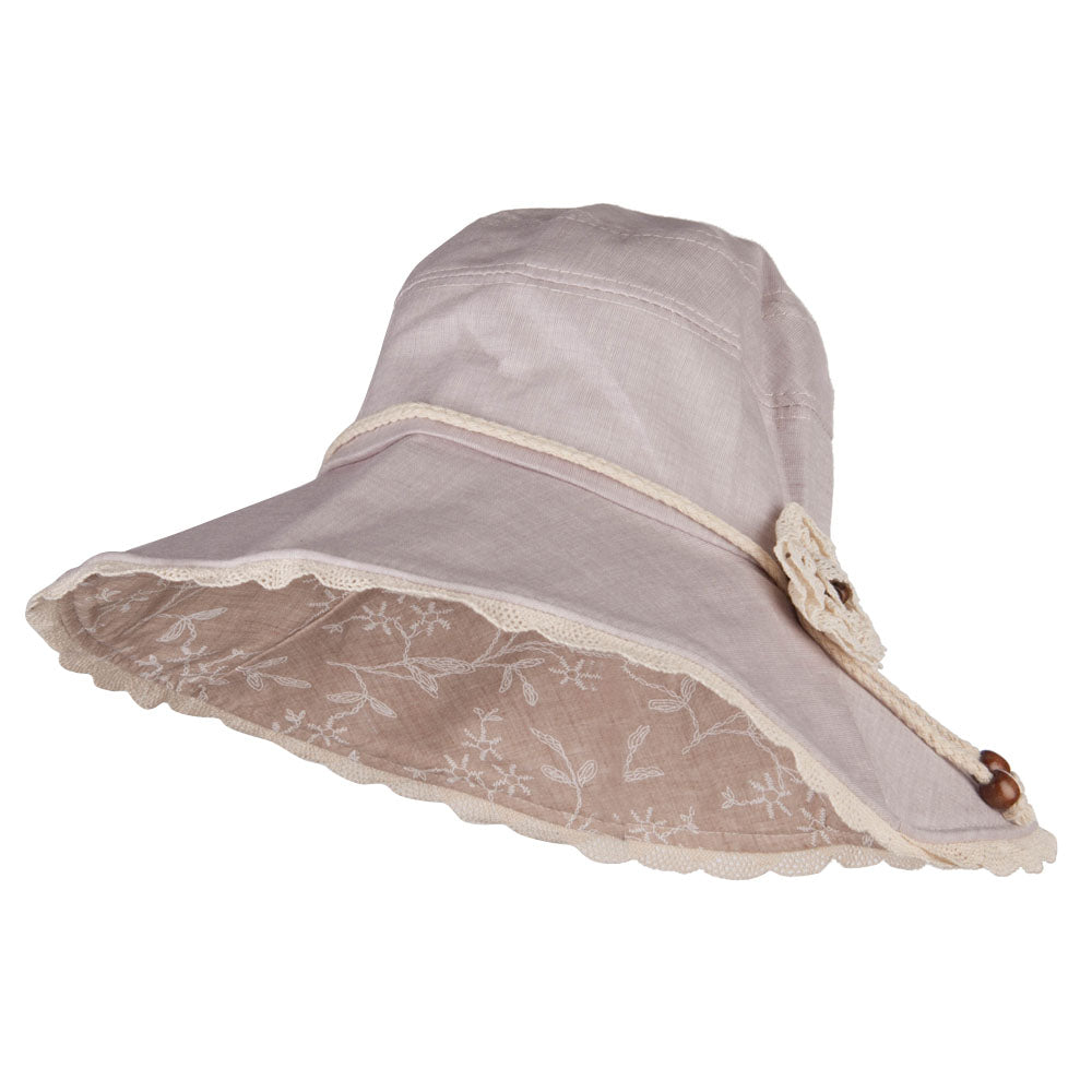 Rose Floral Laced Crushable Hat