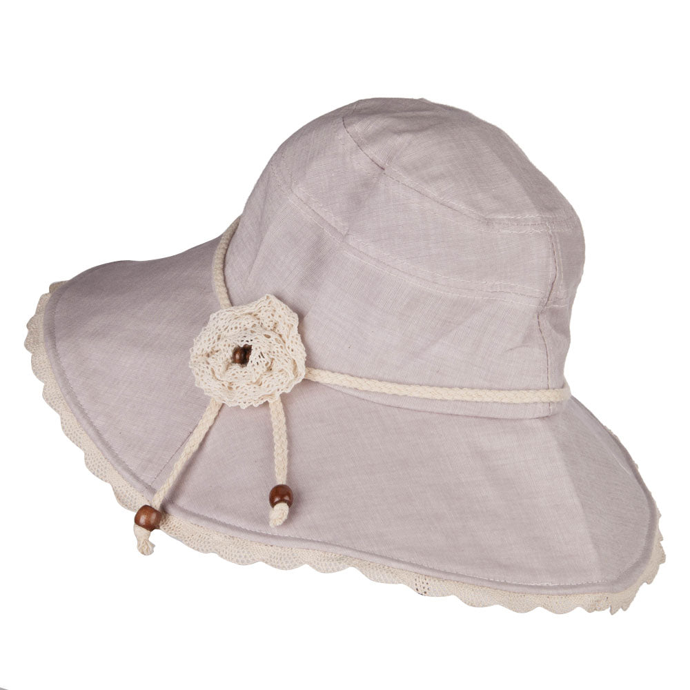 Rose Floral Laced Crushable Hat