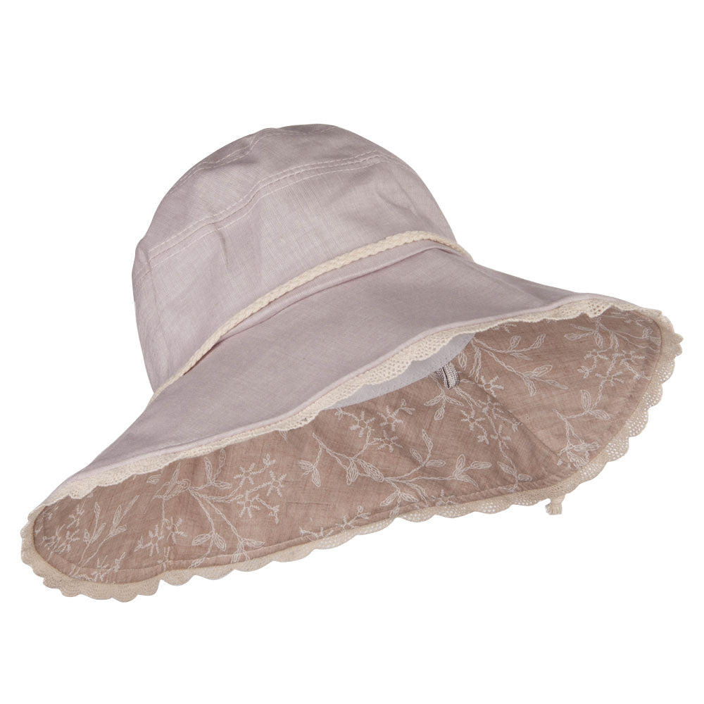 Rose Floral Laced Crushable Hat
