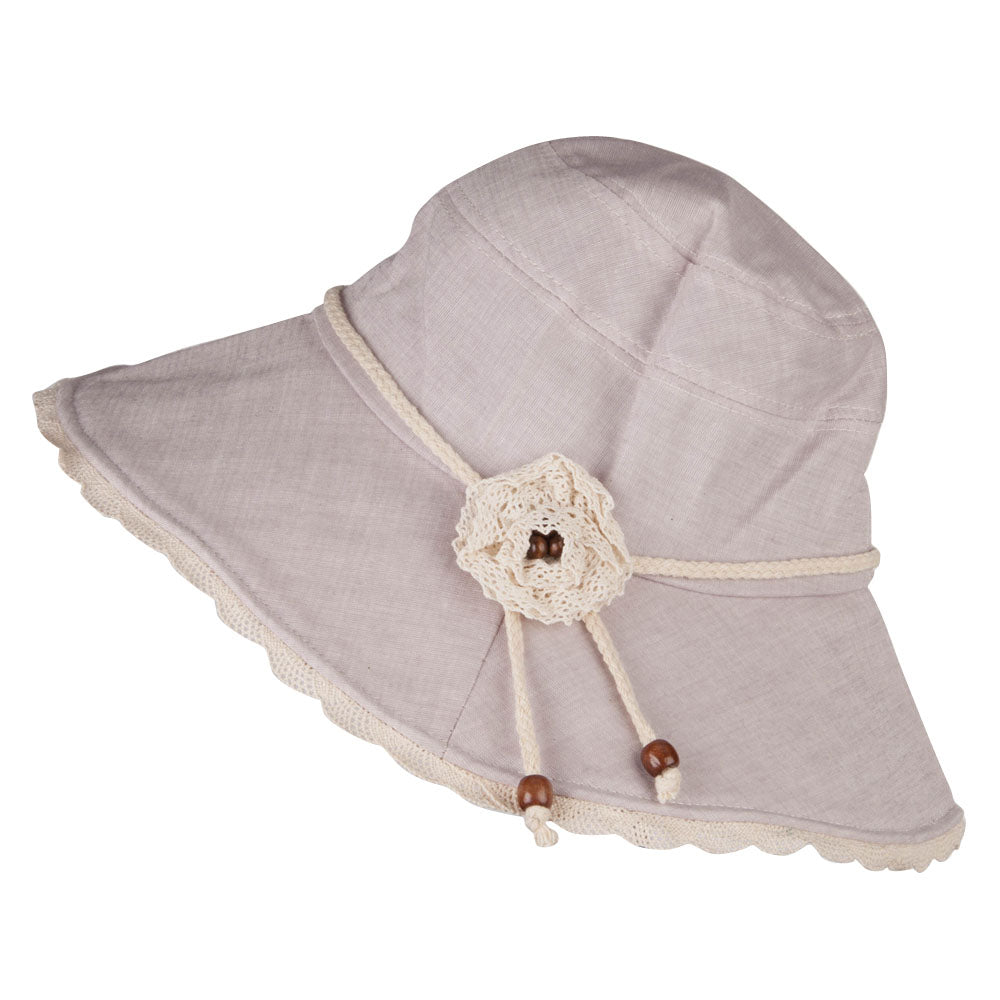 Rose Floral Laced Crushable Hat