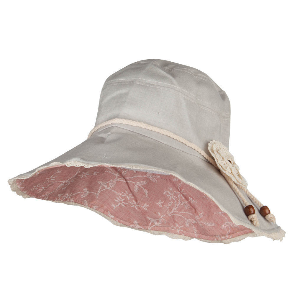 Rose Floral Laced Crushable Hat
