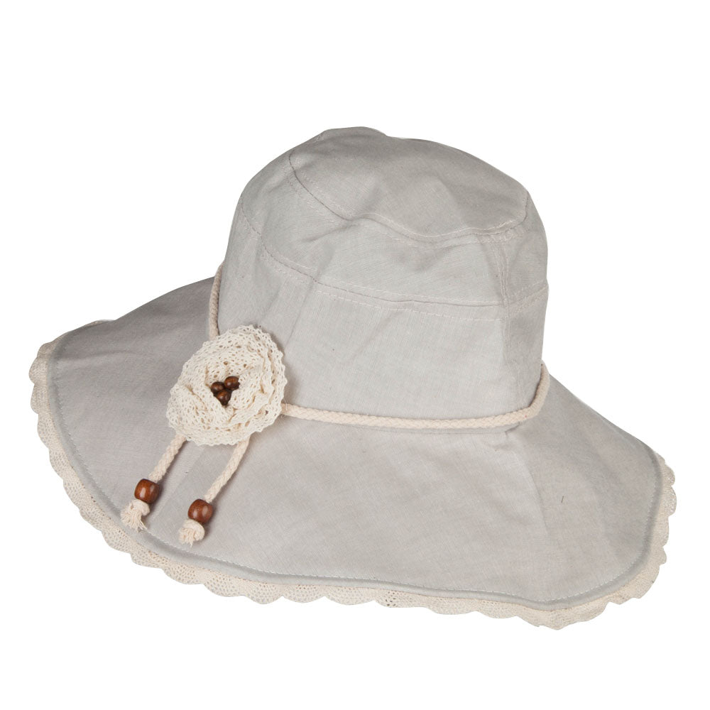 Rose Floral Laced Crushable Hat