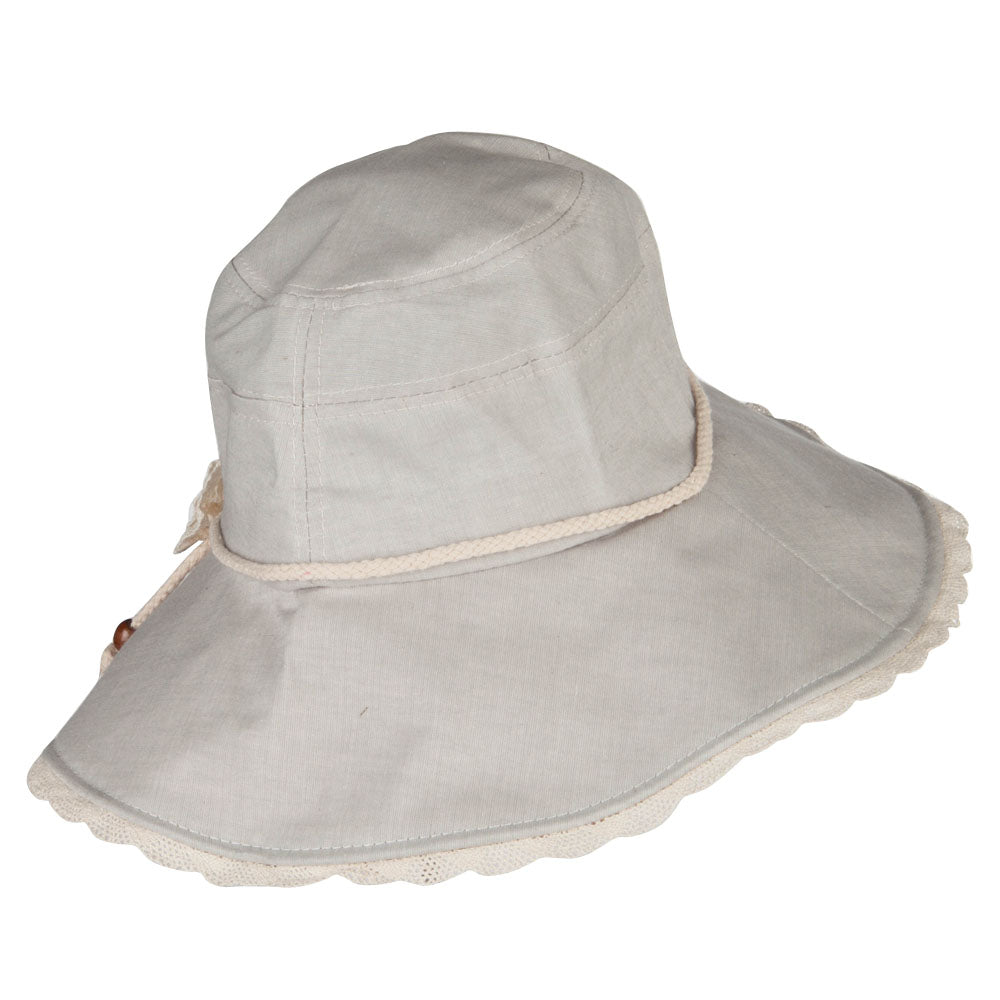 Rose Floral Laced Crushable Hat