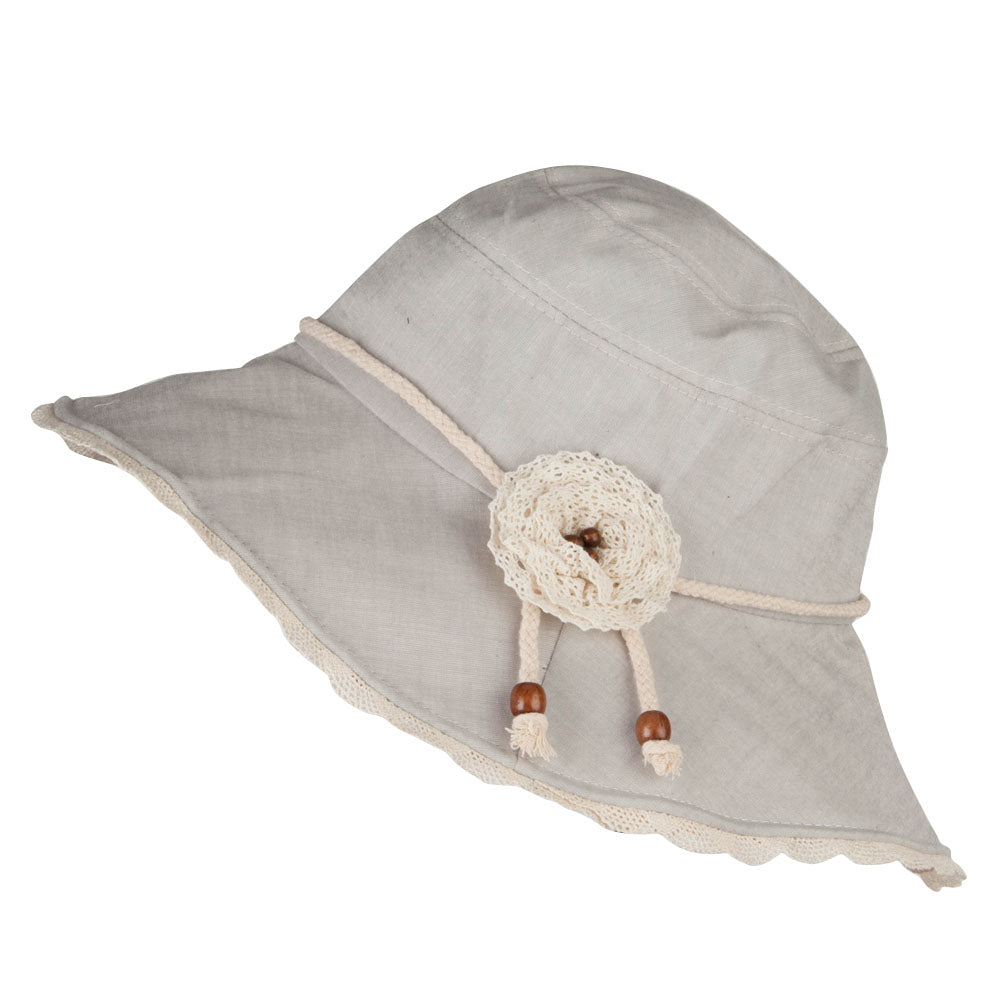 Rose Floral Laced Crushable Hat