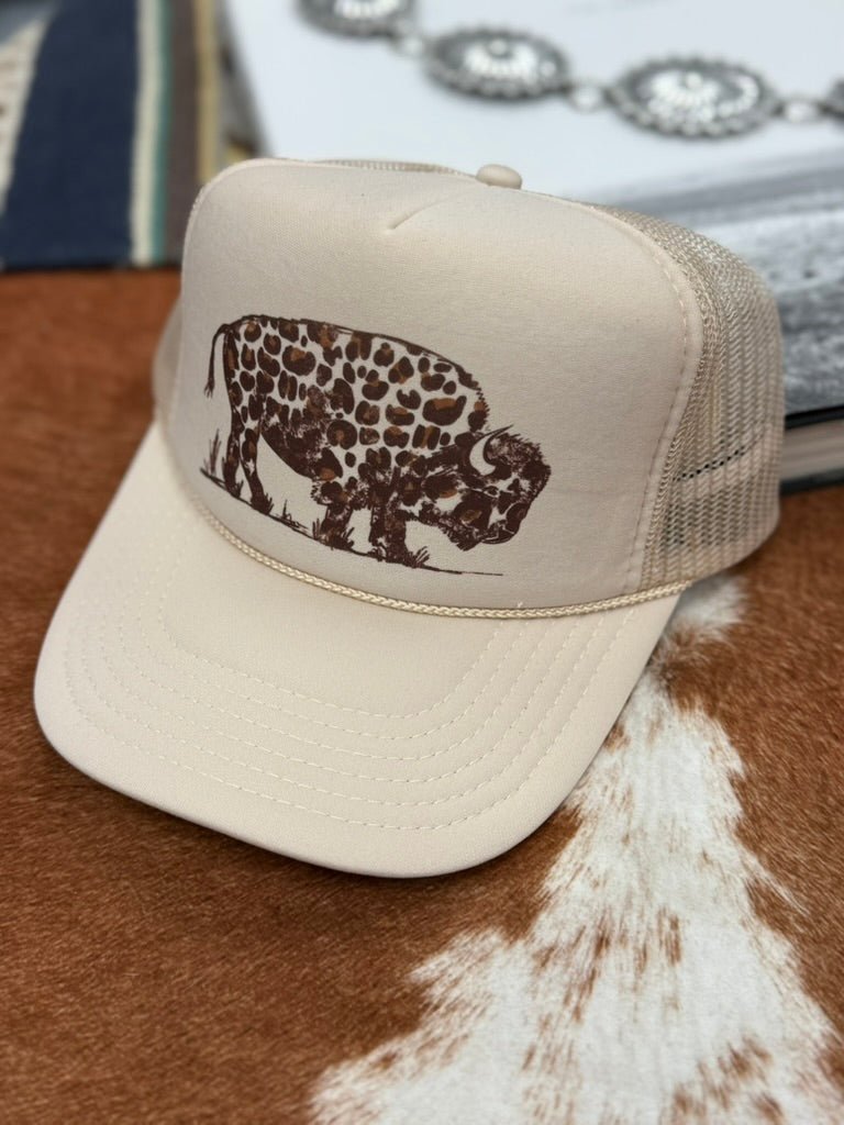 Leopard Buffalo Trucker Hat