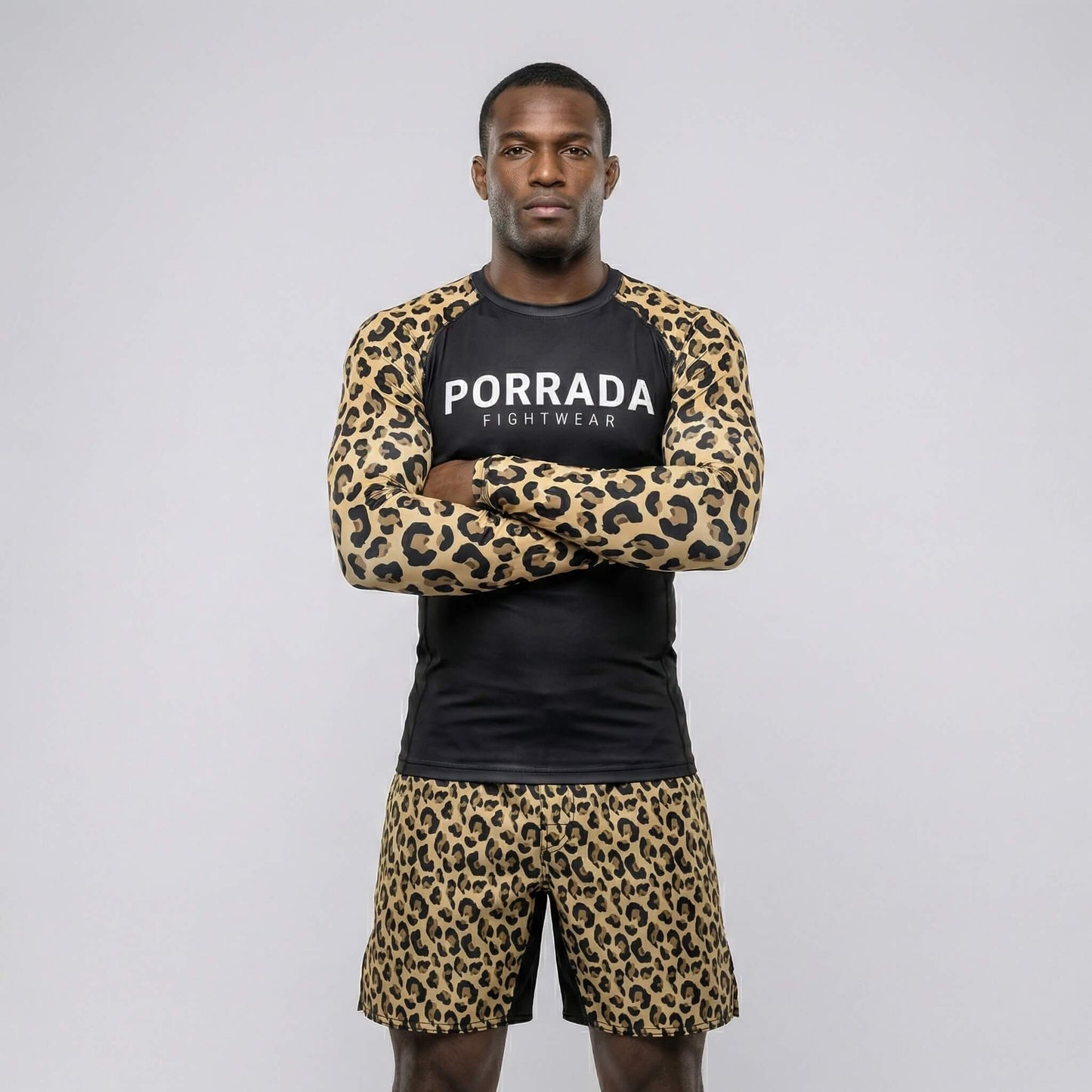 LEOPARD FIGHT SHORTS