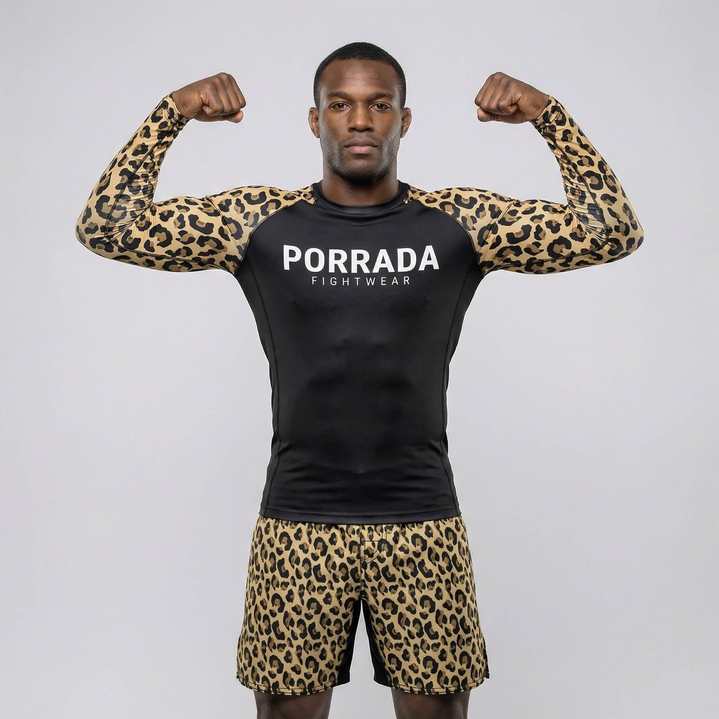 LEOPARD FIGHT SHORTS