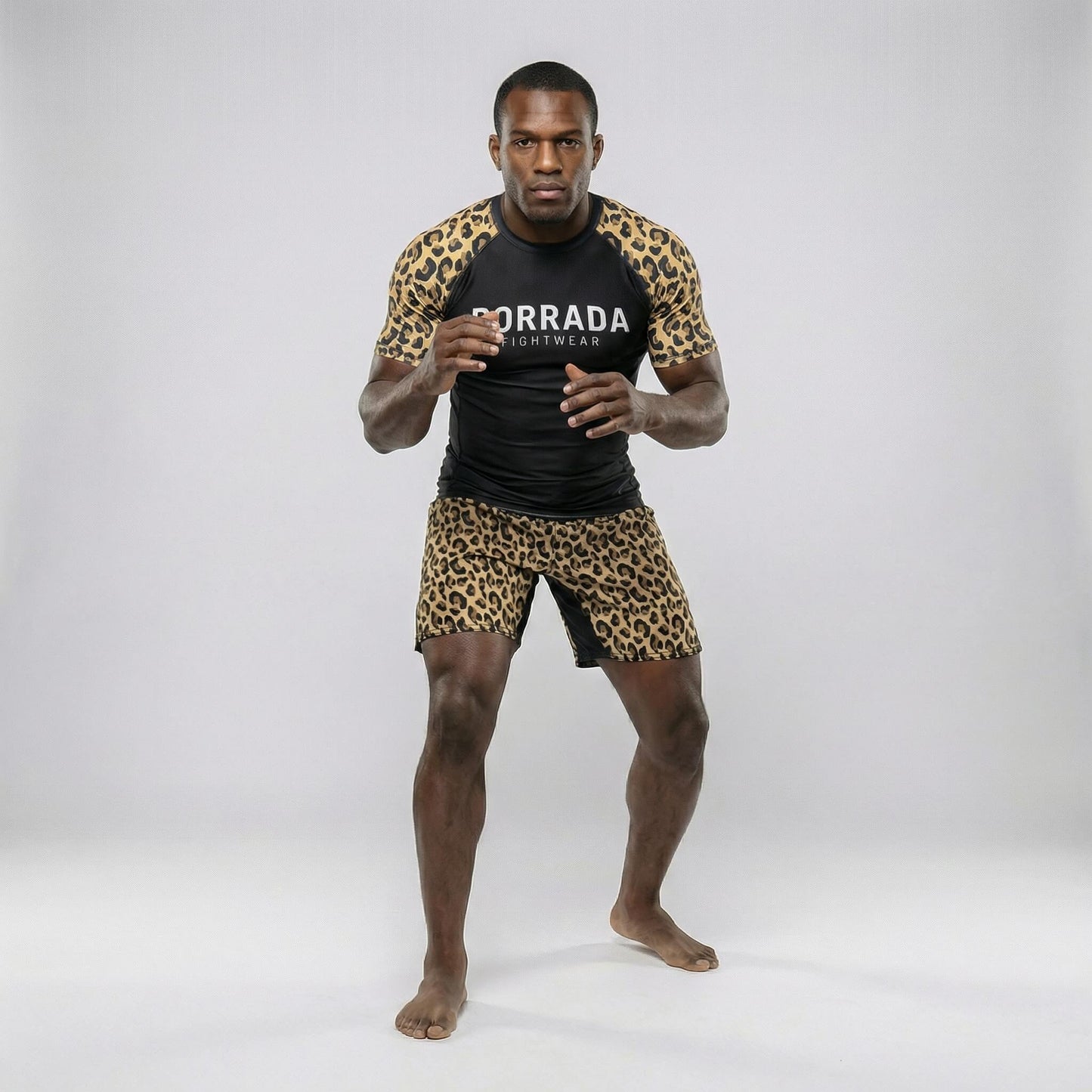 LEOPARD SHORT SLEEVE RASH GUARD