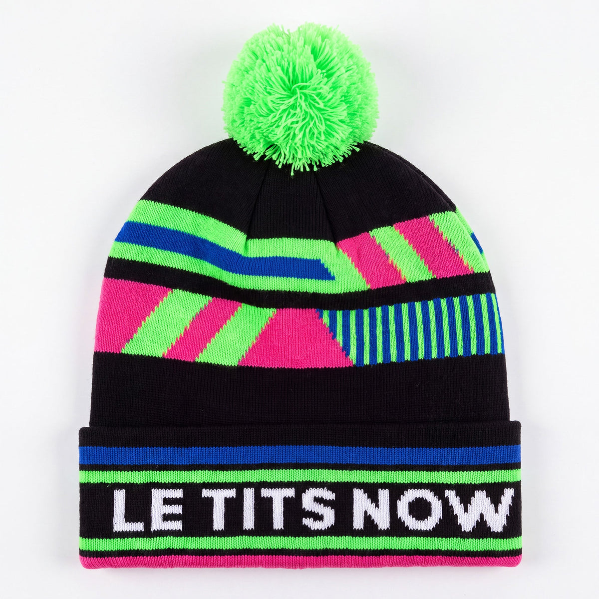 The Steep & Deep | Black and Neon Ski Beanie