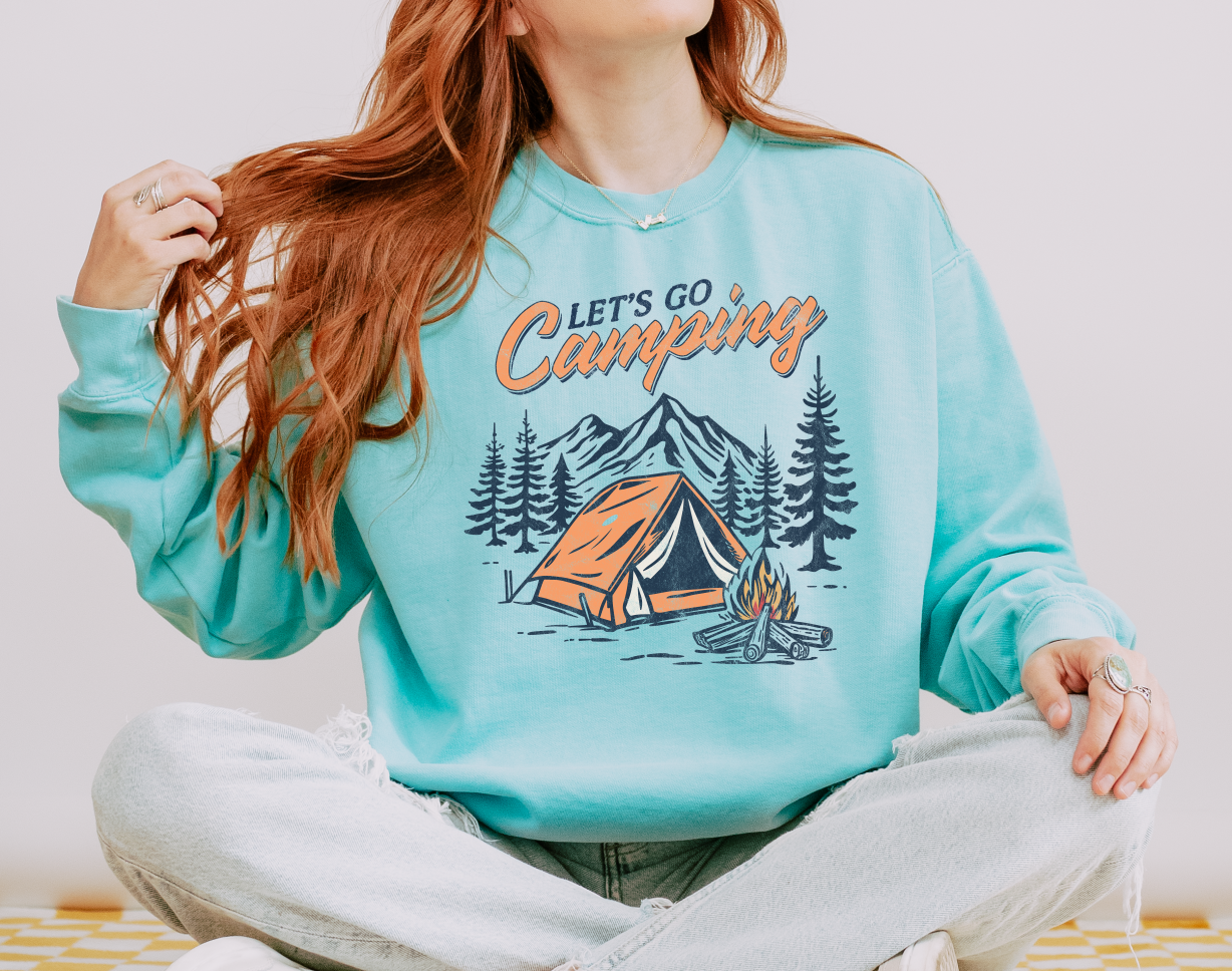 Let's Go Camping Crewneck Sweatshirt