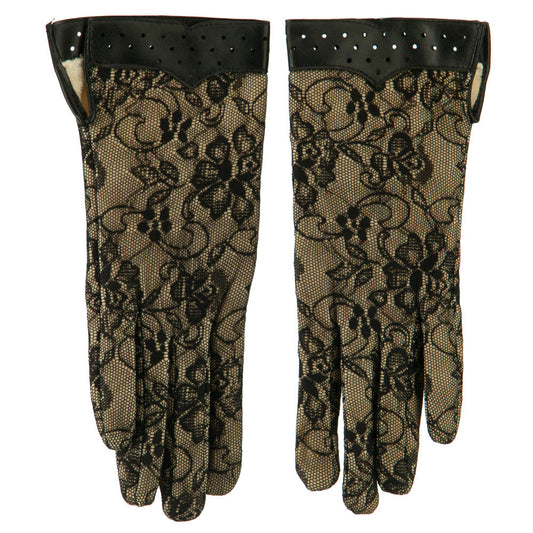 Women's Lace Lined Floral Glove
