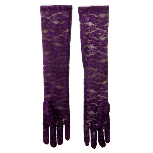 Woman's 19 Inches Long Laced Flower Glove