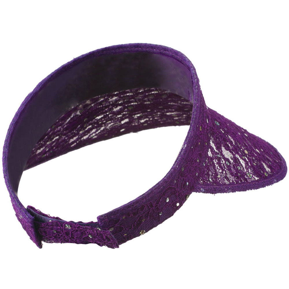 Lace Glitter Sun Visor