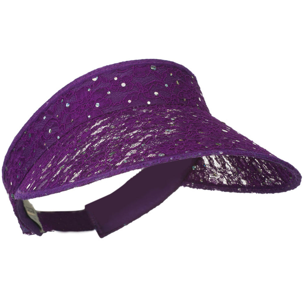 Lace Glitter Sun Visor