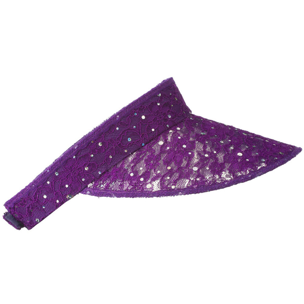 Lace Glitter Sun Visor