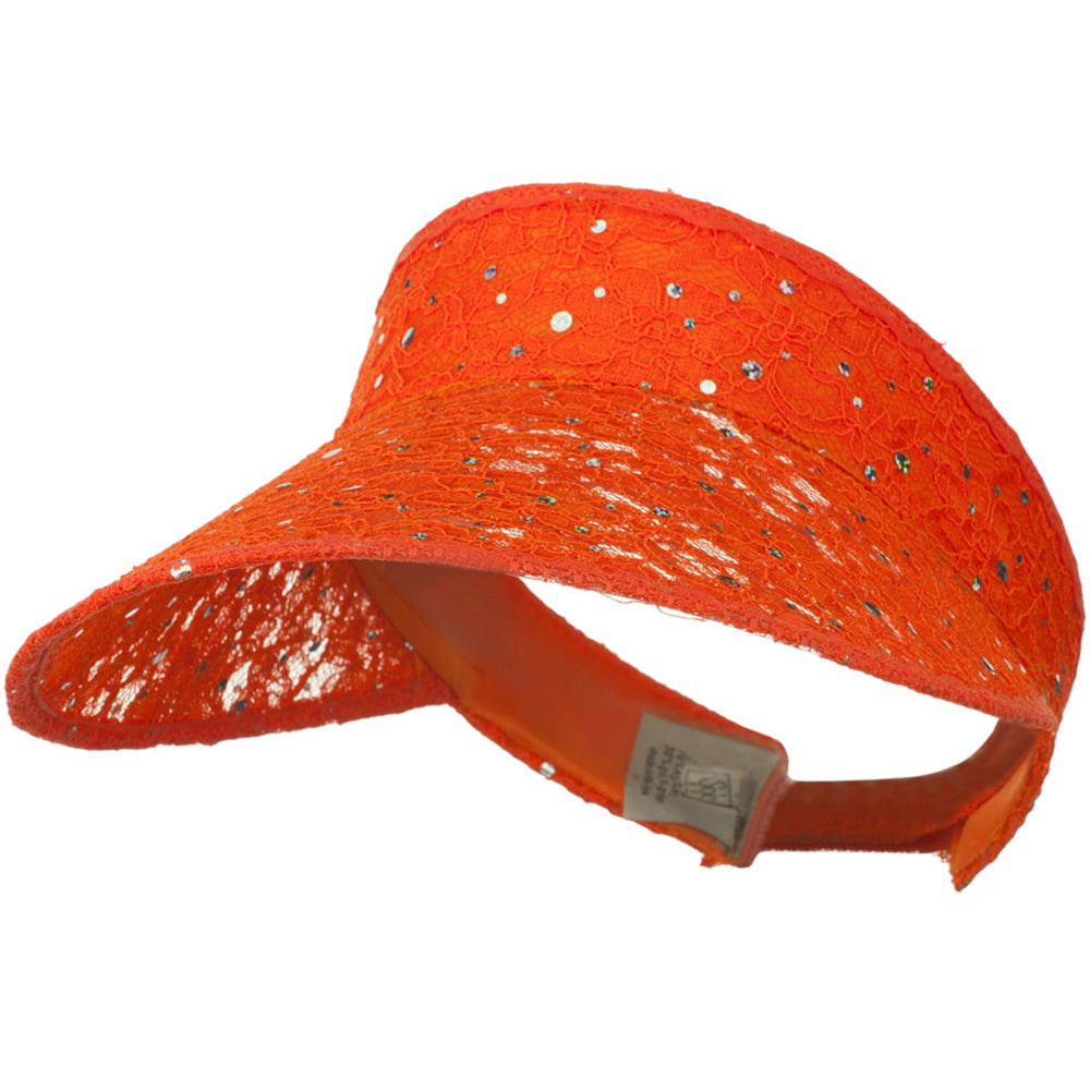Lace Glitter Sun Visor