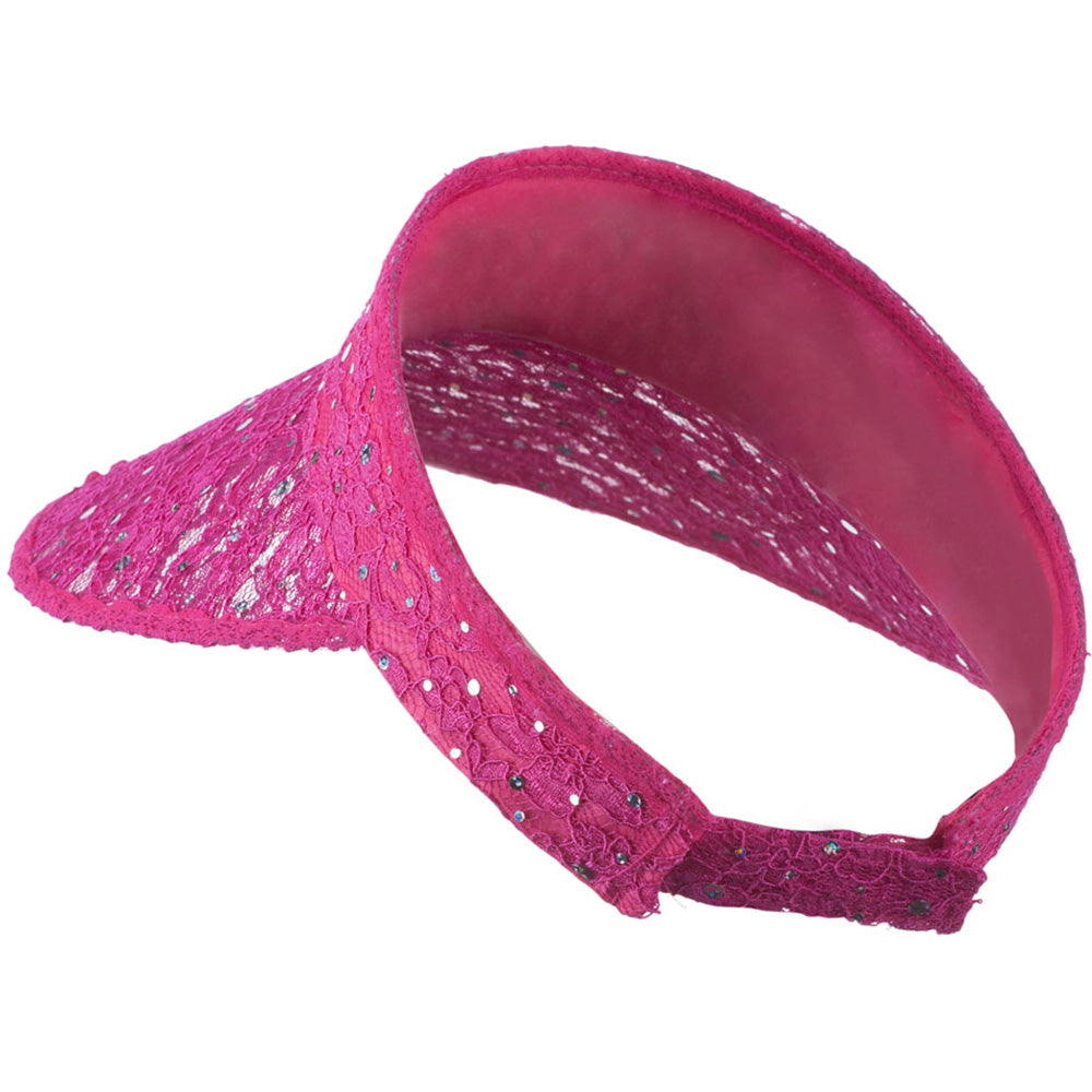 Lace Glitter Sun Visor