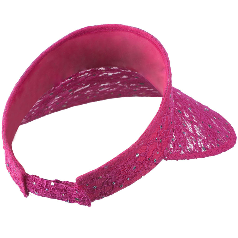 Lace Glitter Sun Visor