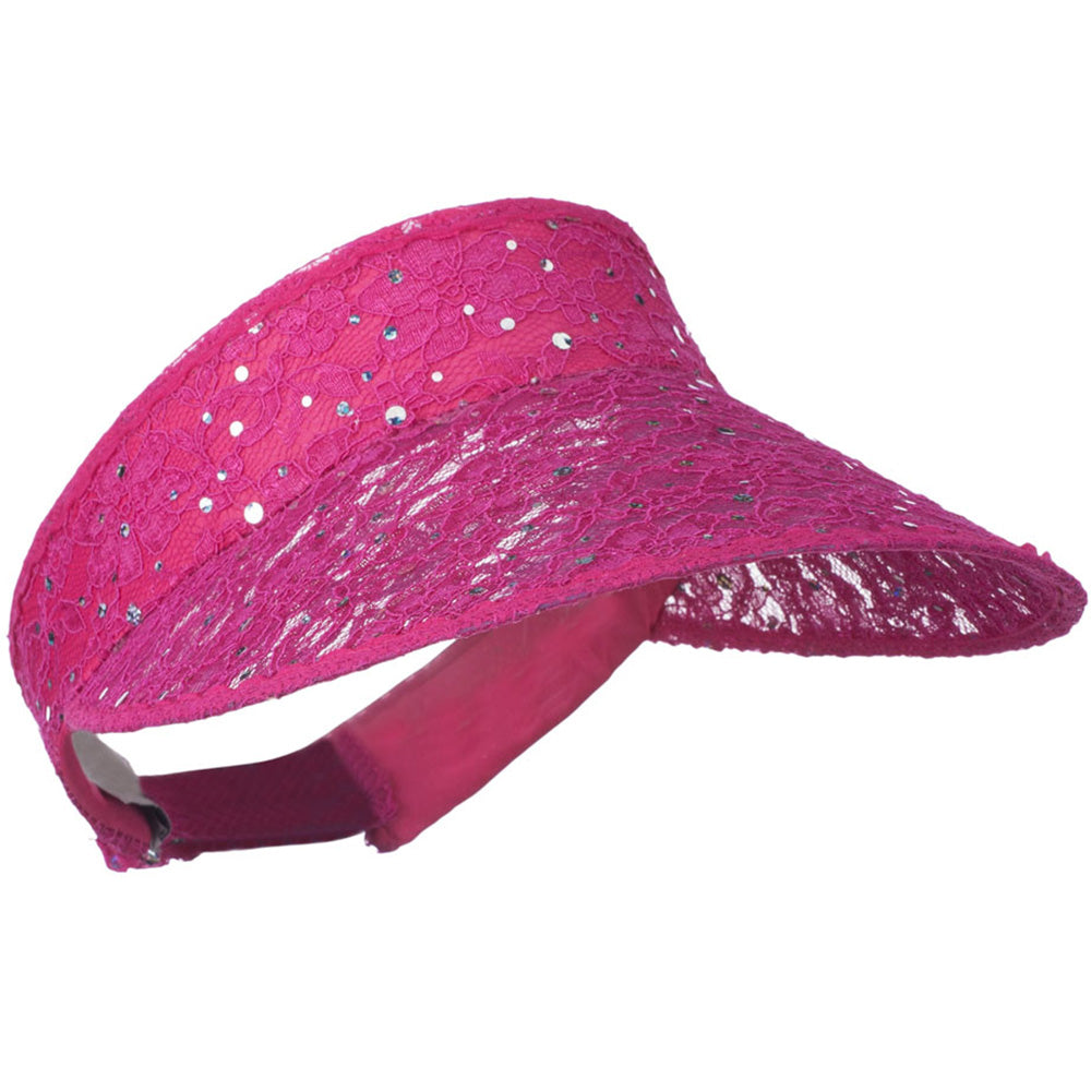 Lace Glitter Sun Visor
