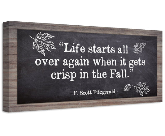 Life Starts All Over in Fall - Canvas