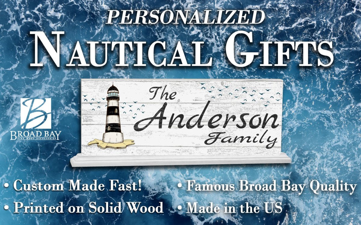 Lighthouse Family Name Sign for Mantel Or Shelf