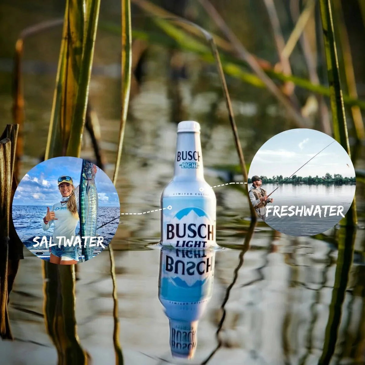 3 pcs Busch Light Fishing Bobbers - Premium Fishing Tackle
