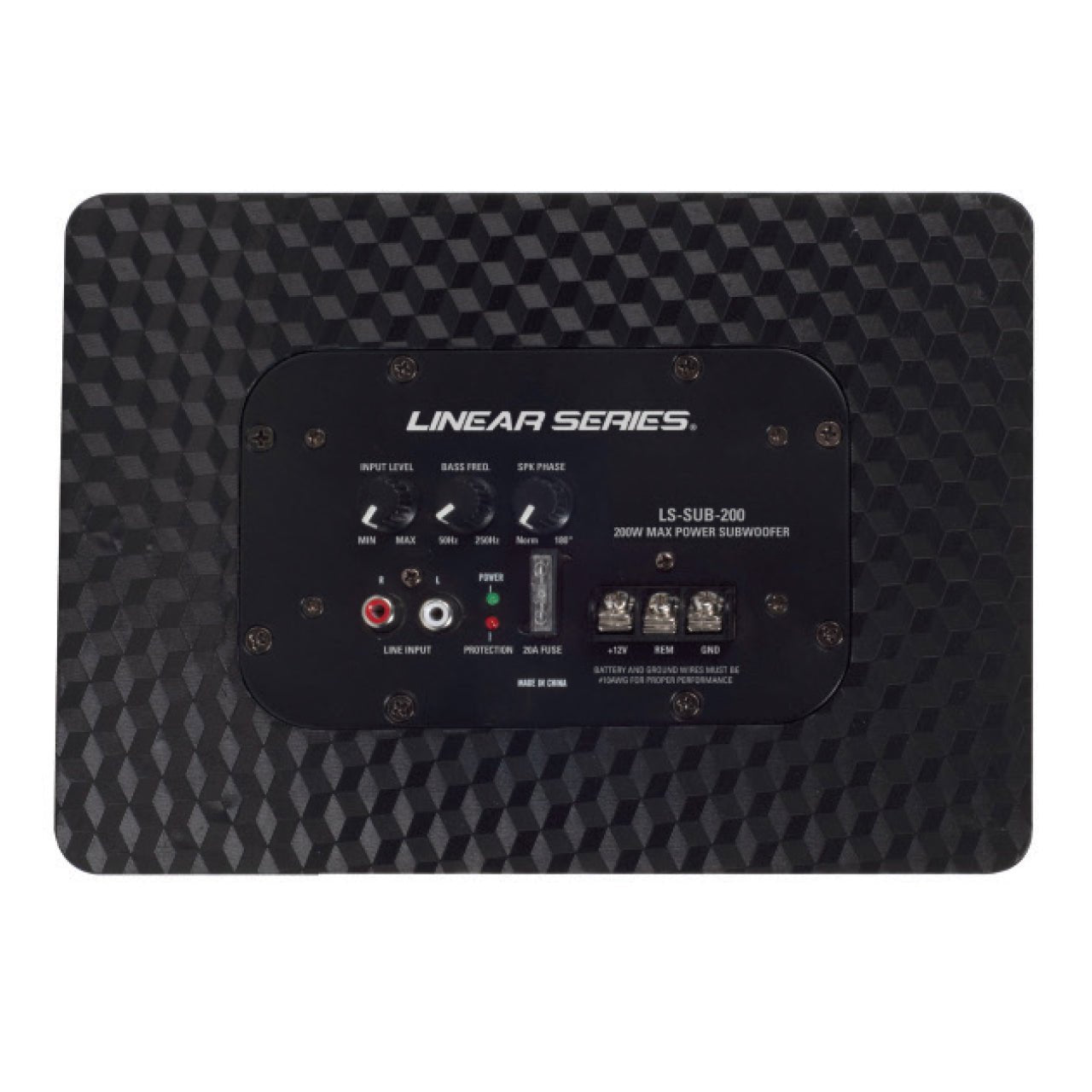 Linear Series LS-SUB-200 | 320-Watt Amplifier Powered 8" Ported Subwoofer