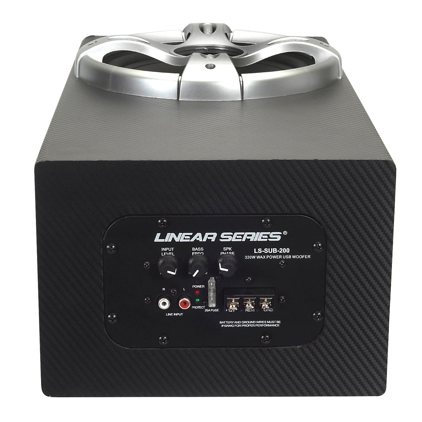 Linear Series LS-SUB-200 | 320-Watt Amplifier Powered 8" Ported Subwoofer
