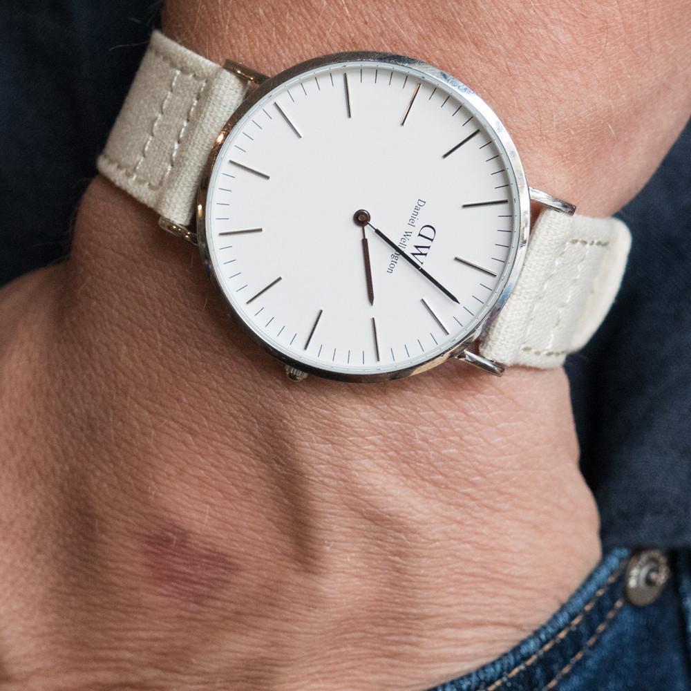 Linen White Premium Canvas Watch Band