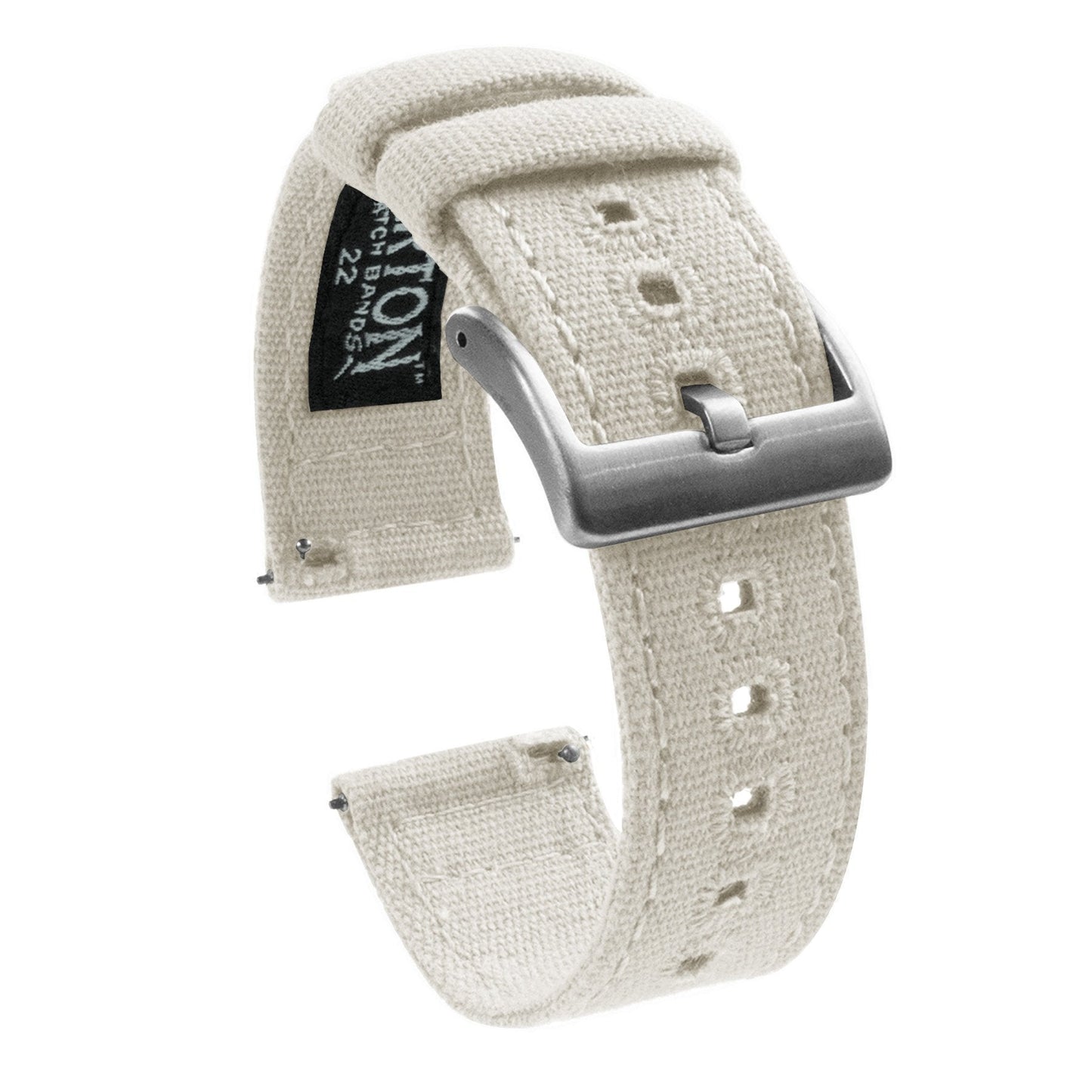 Linen White Premium Canvas Watch Band