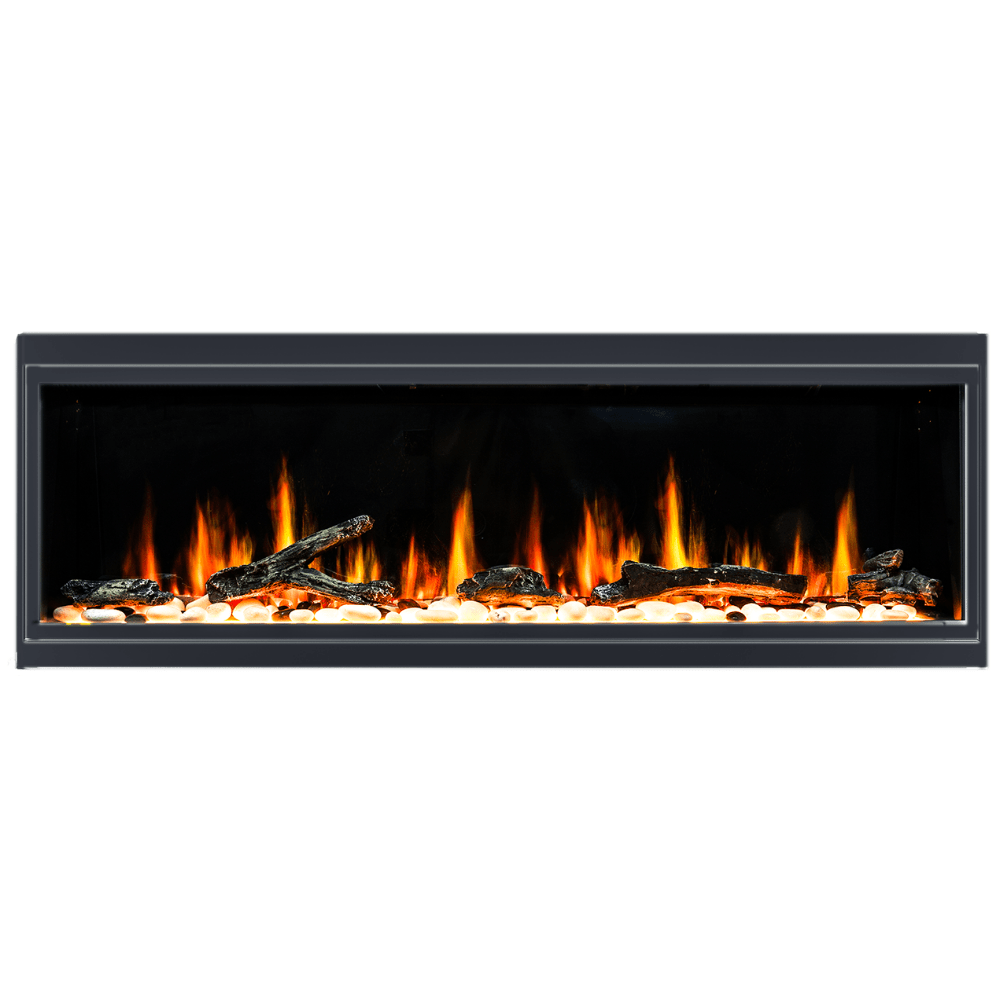 Litedeer Homes Latitude Built-in Smart Electric Fireplace with 1-Inch Trim - Real Flame Effect
