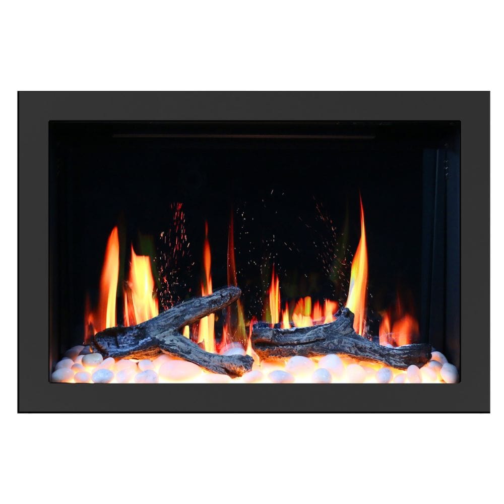 Litedeer Homes LiteStar Smart Built-In Electric Fireplace Insert with Real Flame Effect