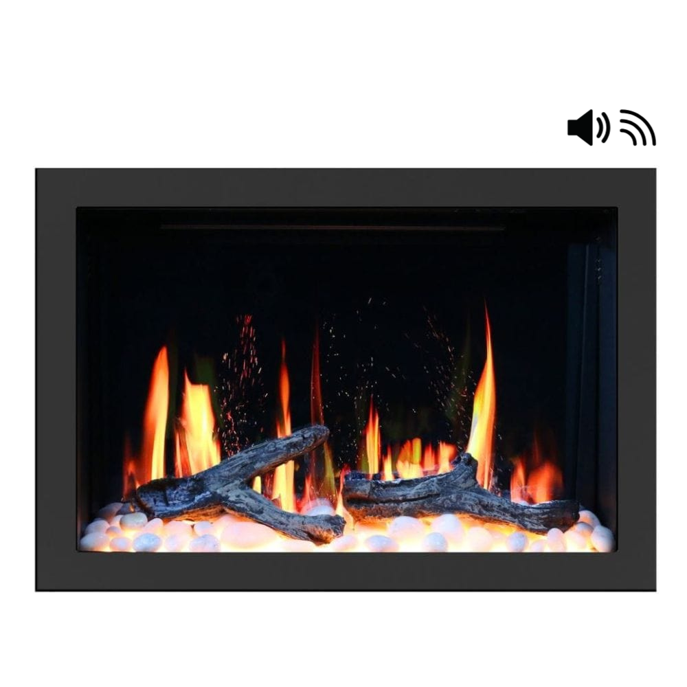Litedeer Homes LiteStar Smart Built-In Electric Fireplace Insert with Real Flame Effect