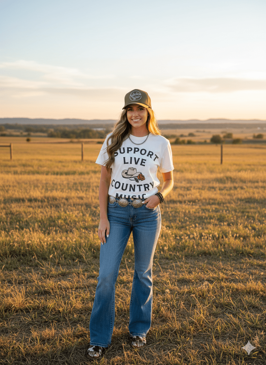 Live Country Music Graphic Tee