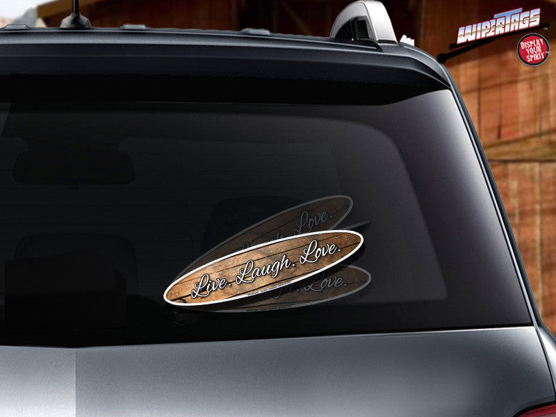 Live, Laugh, Love Wood Grain WiperTags