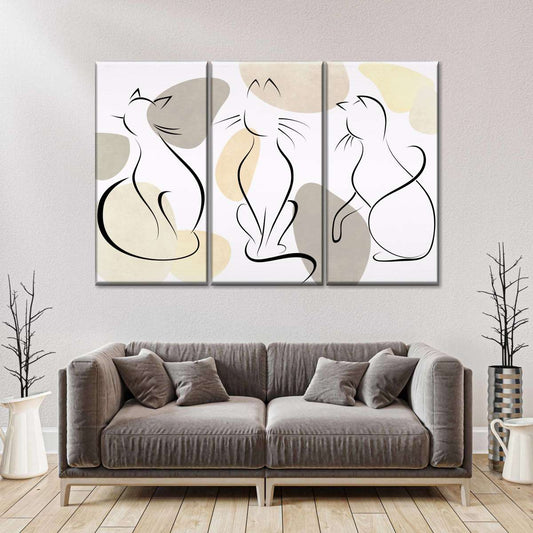 Minimalist Cats Wall Art