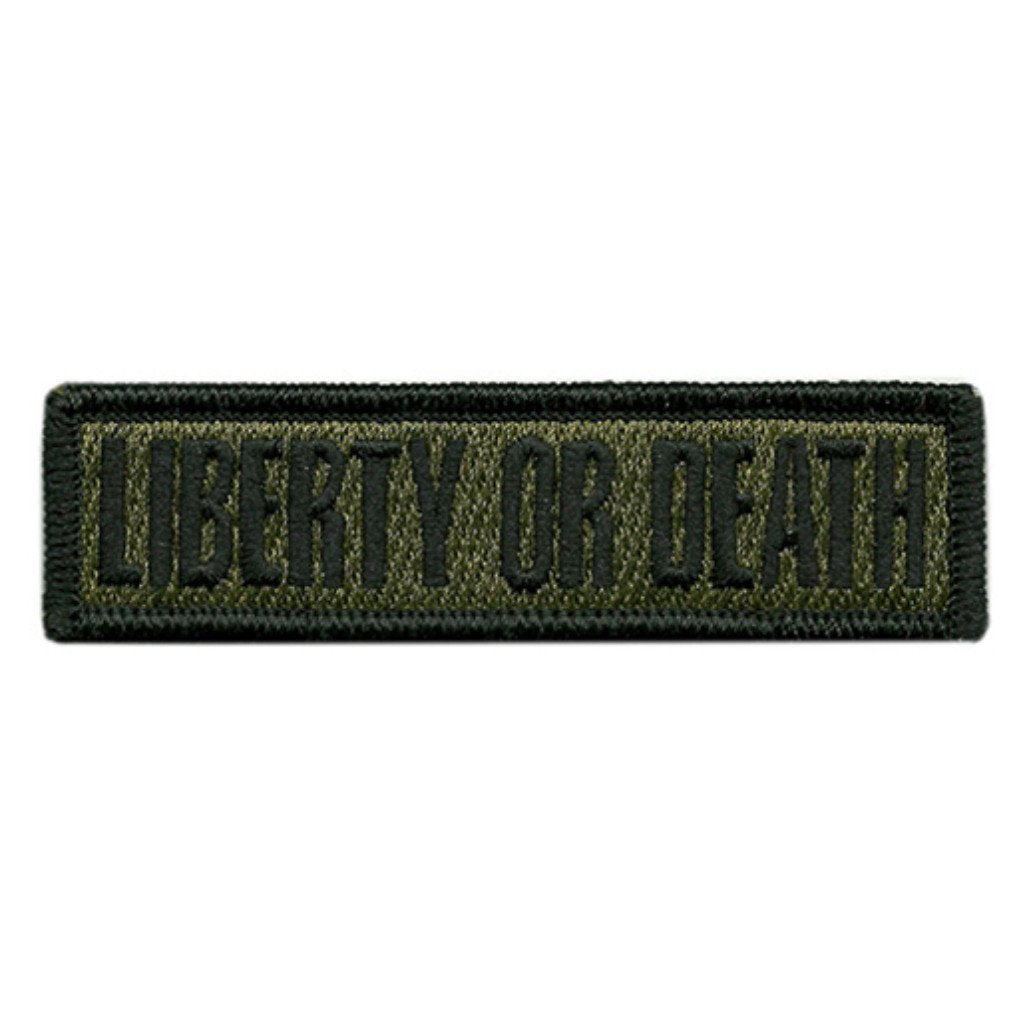 Liberty Or Death Text Morale Patches (Back of Hat)