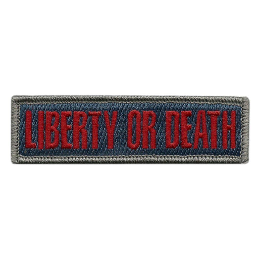 Liberty Or Death Text Morale Patches (Back of Hat)