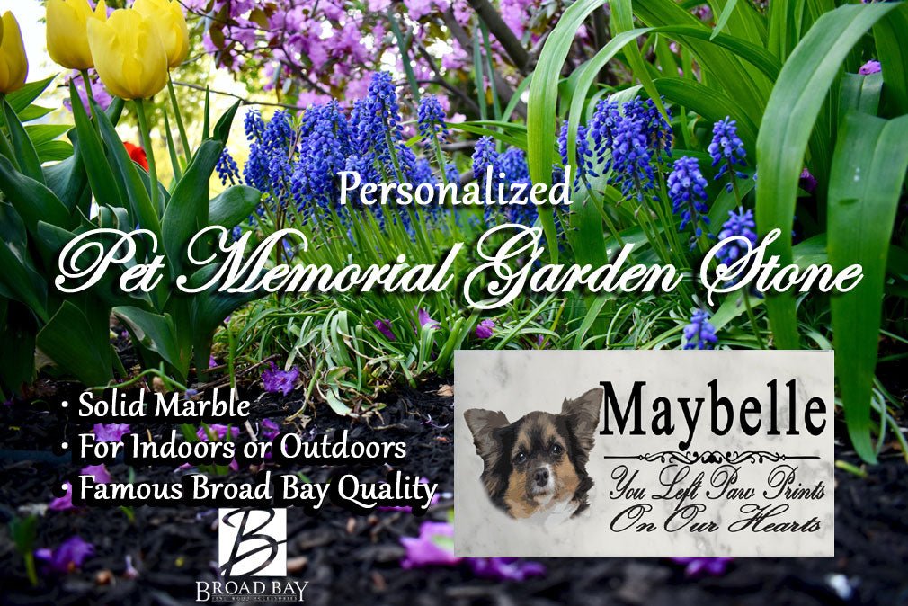 Long Haired Chihuahua Memorial Stone Dog Grave Marker Custom Garden Plaque