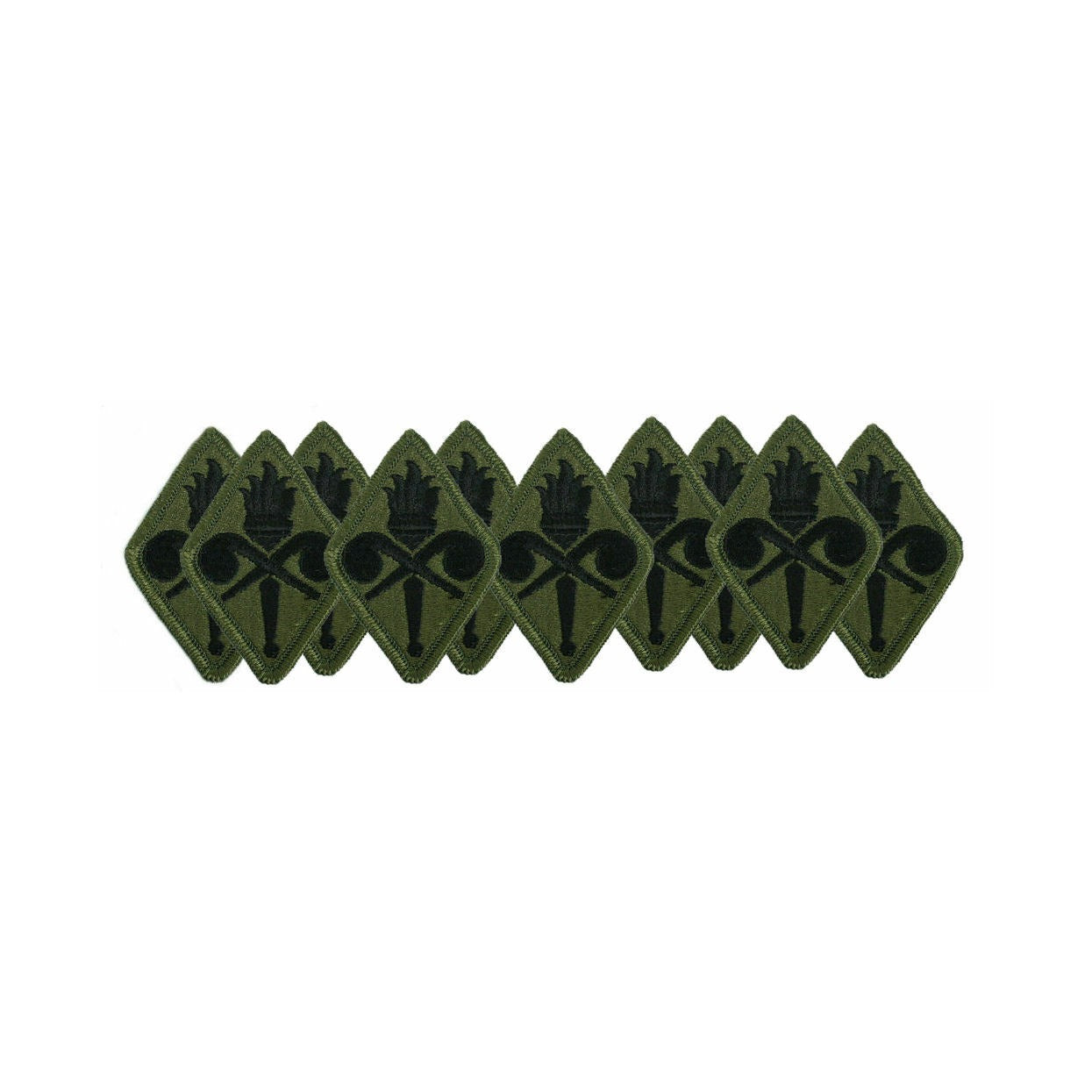 LOT of 10 Authentic U.S. Army CBRN School Patch - O.D. Green/Subdued - SEWON