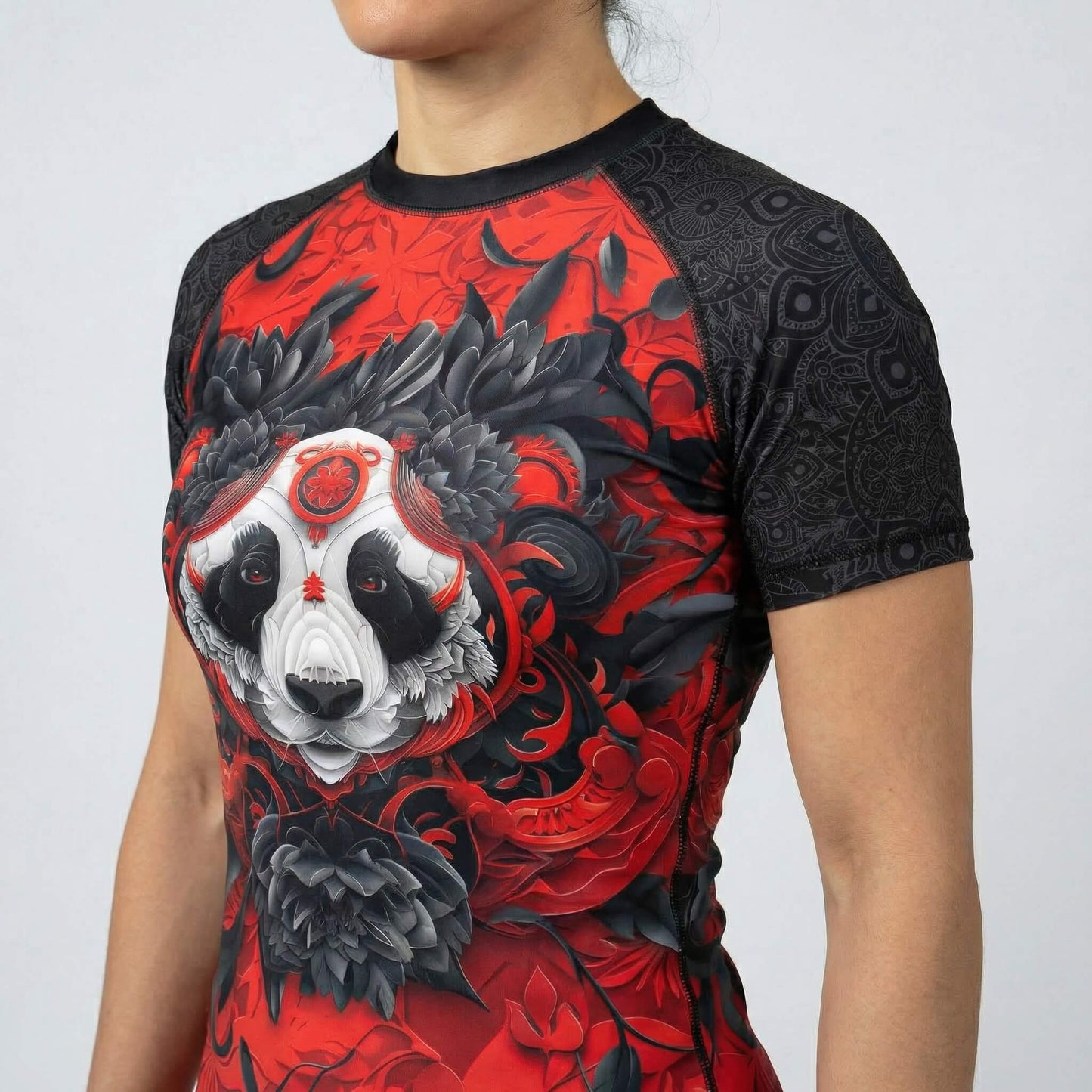 LOTUS PANDA WOMEN SHORT SLEEVE RASH GUARD