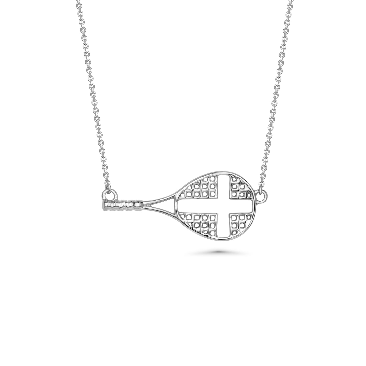 Love All Sideways Tennis Cross Necklace
