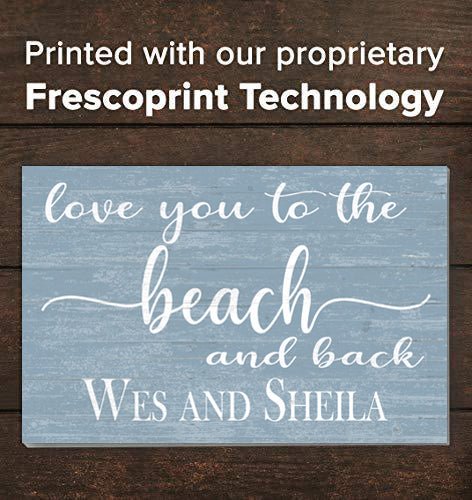 Personalized Beach Love Sign – “Love You to the Beach and Back” | Custom Couple’s Coastal Wall Art