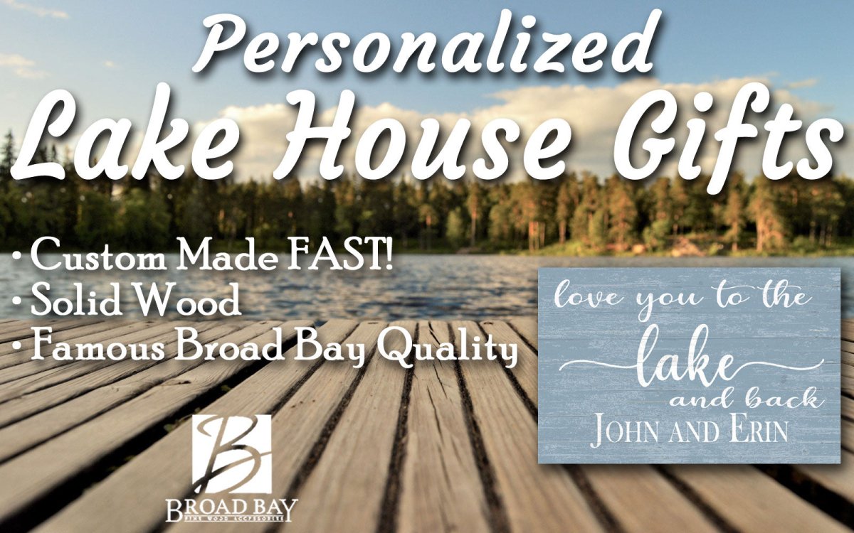 Love You To The Lake and Back Sign - Custom Lake Home Decoration