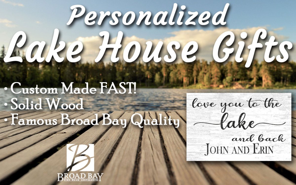 Love You To The Lake and Back Sign - Custom Lake Home Decoration