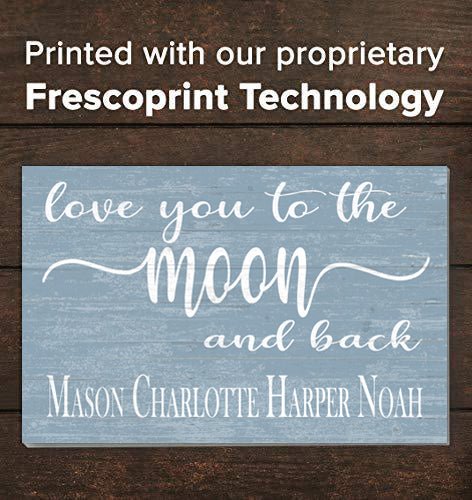 Love you to the Moon and Back Sign Personalized Farmhouse Décor