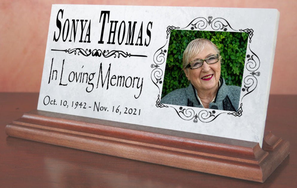 Loved One Memorial Plaque With Photo In Loving Memory Gift