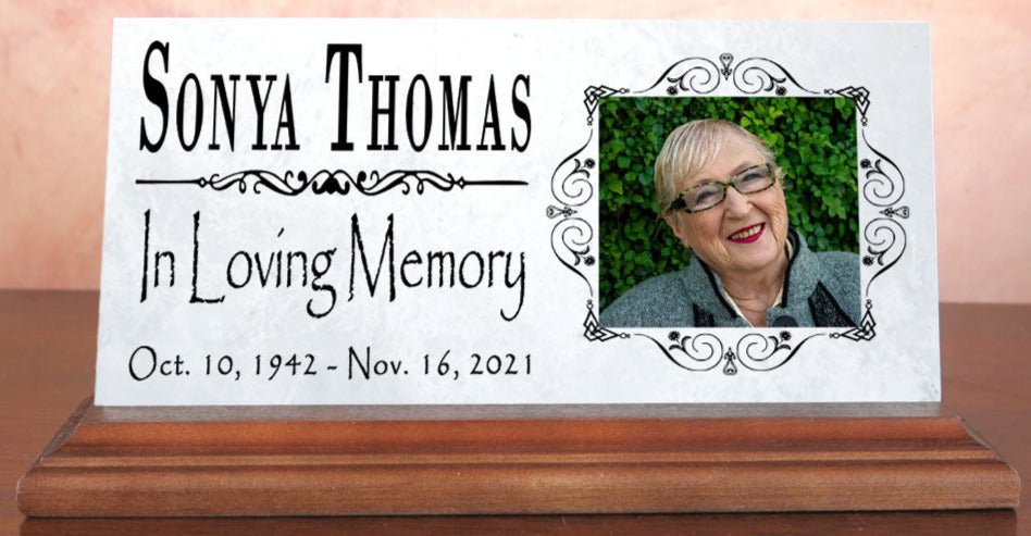 Loved One Memorial Plaque With Photo In Loving Memory Gift