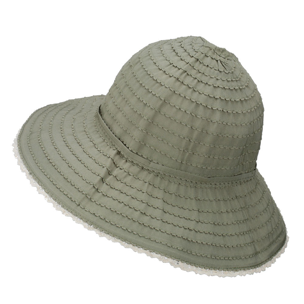 Crushable Bucket Hat With Flower Accent